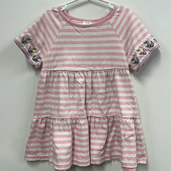 Hanna Andersson Other - Hanna Andersson pink white stripe embroidered top 8